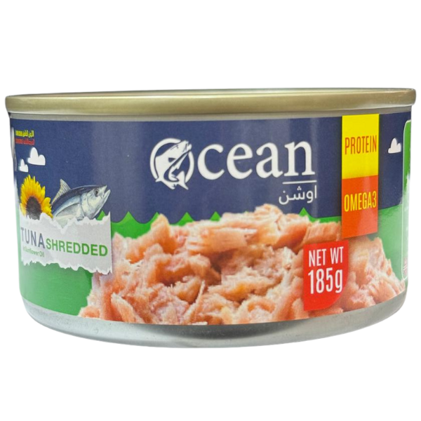 OCEAN Shredded Tuna is a 100% natural 185 grams