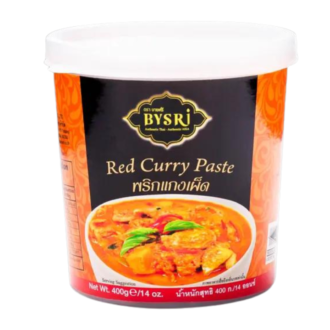BYSRI Red Curry Paste 400g | Authentic Thai Flavor | Spicy & Aromatic