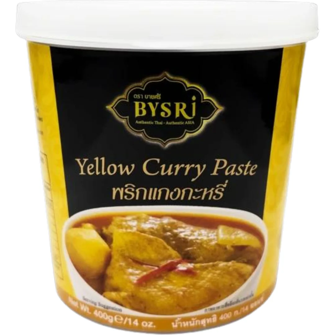 BYSRI Yellow Curry Paste 400g | Mild Thai Flavor | Aromatic & Rich BYSRI Yellow Curry Paste 400g | Mild Thai Flavor | Aromatic & Rich