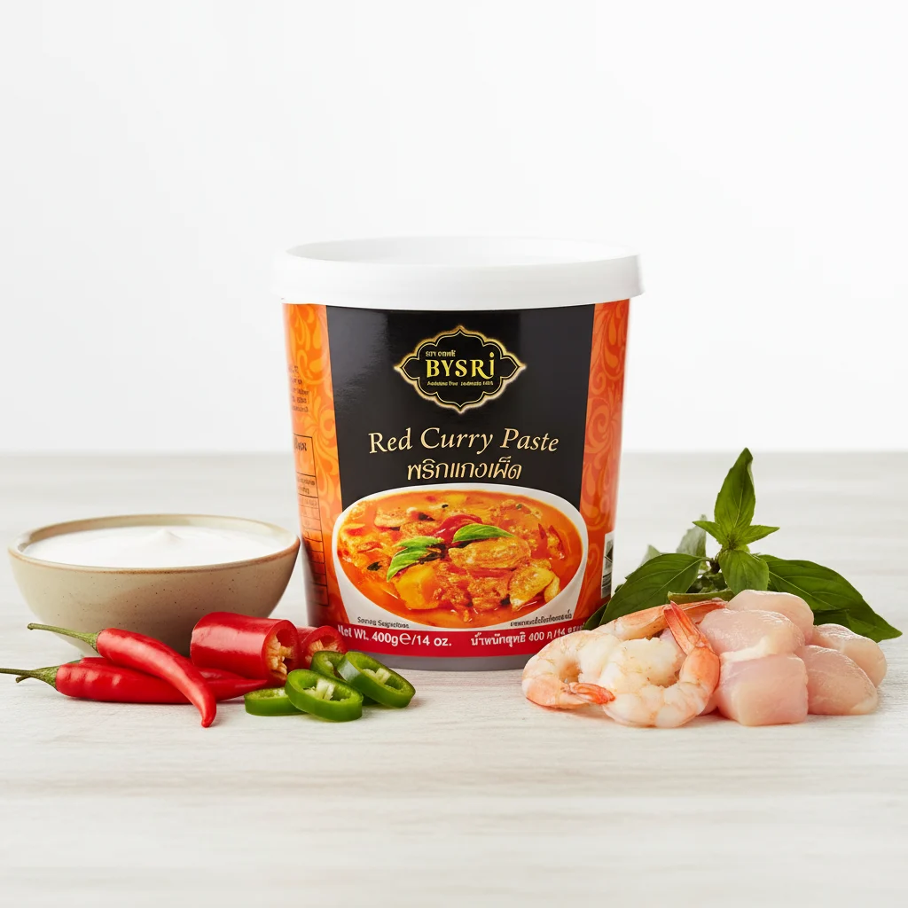 BYSRI Red Curry Paste 400g | Authentic Thai Flavor | Spicy & Aromatic – photo 2 BYSRI Red Curry Paste 400g | Authentic Thai Flavor | Spicy & Aromatic - photo 2