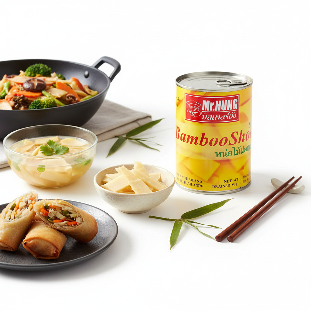 MR HUNG Bamboo Shoot Slices in Brine 565g | Crunchy & Flavorful | Asian Staple - photo 2 MR HUNG Bamboo Shoot Slices in Brine 565g | Crunchy & Flavorful | Asian Staple - photo 2