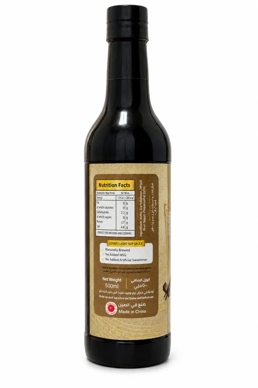 DEPATO Light Soy Sauce 500ml | High Quality | No Alcohol – photo 2 DEPATO Light Soy Sauce 500ml | High Quality | No Alcohol - photo 2
