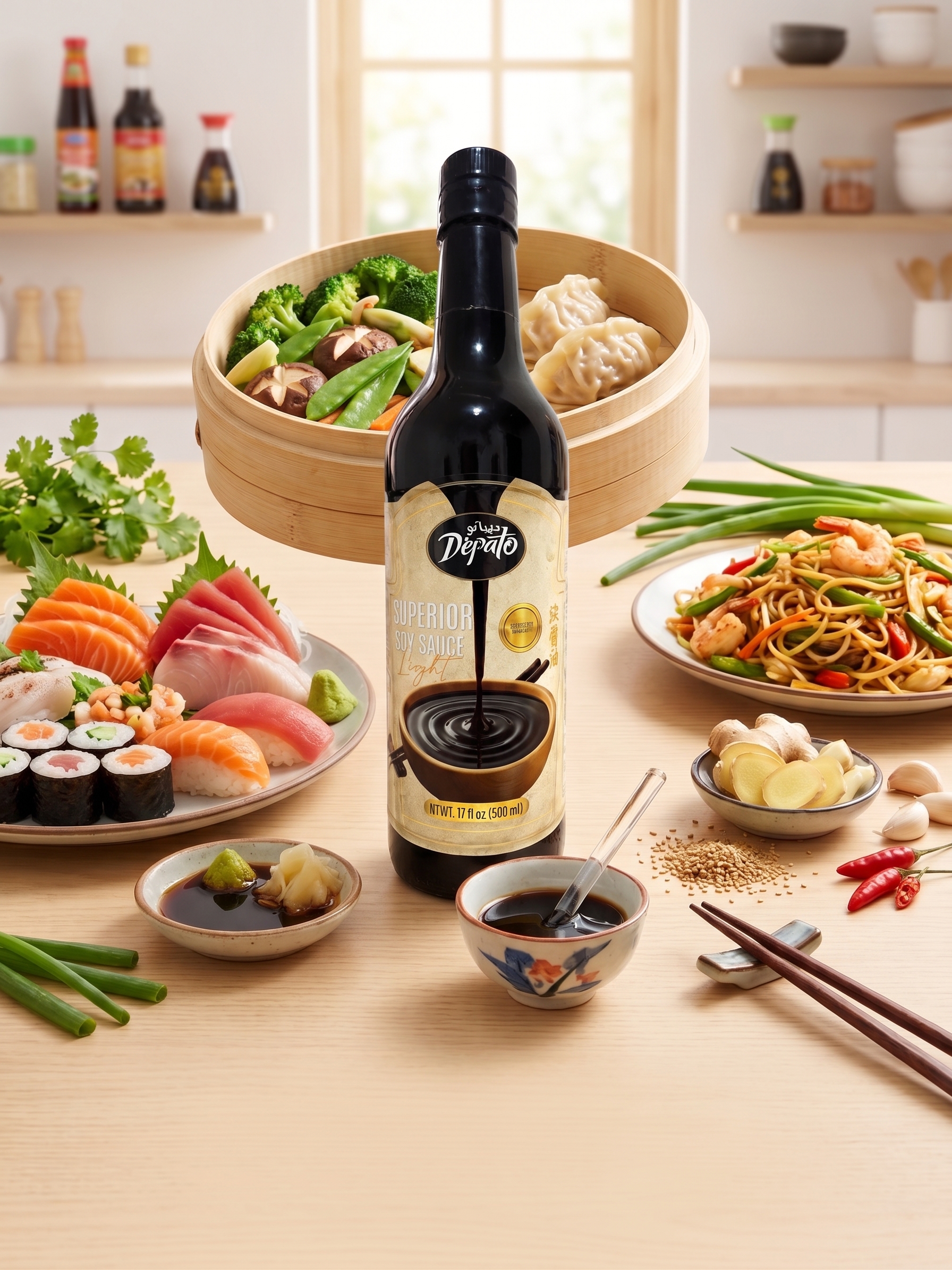 DEPATO Light Soy Sauce 500ml | High Quality | No Alcohol - photo 3 DEPATO Light Soy Sauce 500ml | High Quality | No Alcohol - photo 3