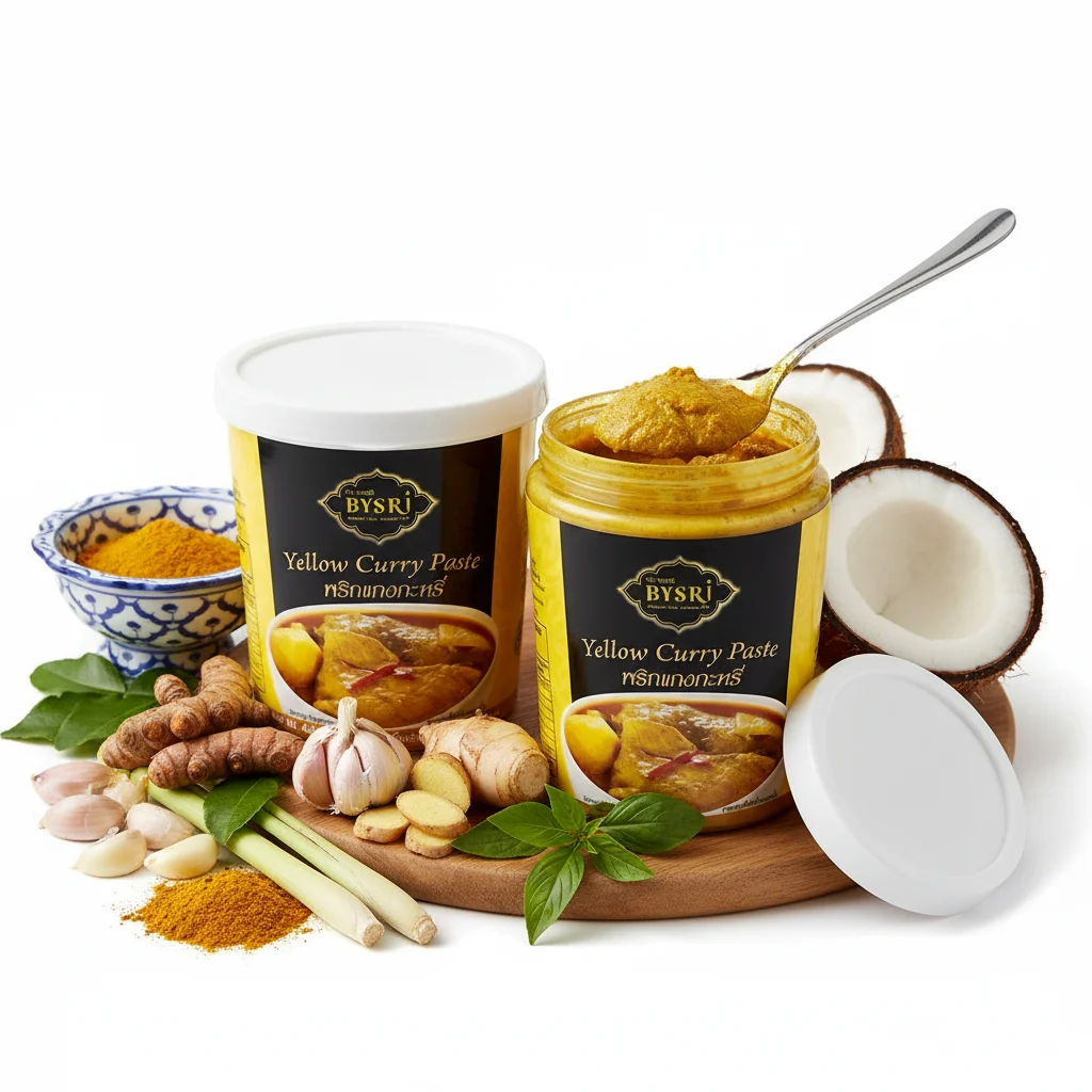 BYSRI Yellow Curry Paste 400g | Mild Thai Flavor | Aromatic & Rich – photo 3 BYSRI Yellow Curry Paste 400g | Mild Thai Flavor | Aromatic & Rich - photo 3