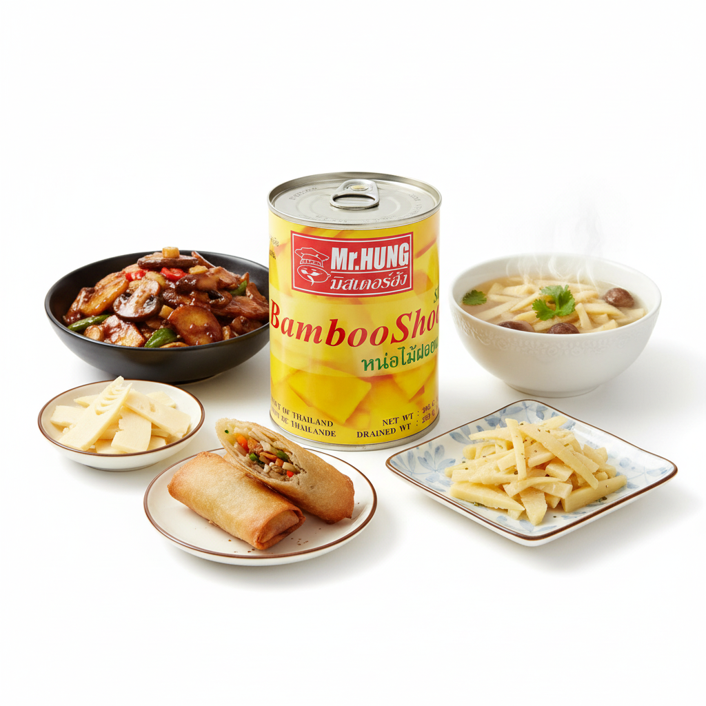 MR HUNG Bamboo Shoot Slices in Brine 565g | Crunchy & Flavorful | Asian Staple - photo 3 MR HUNG Bamboo Shoot Slices in Brine 565g | Crunchy & Flavorful | Asian Staple - photo 3